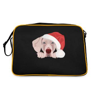 Merry Christmas Weimaraner - Retro Bag - black/gold - Back