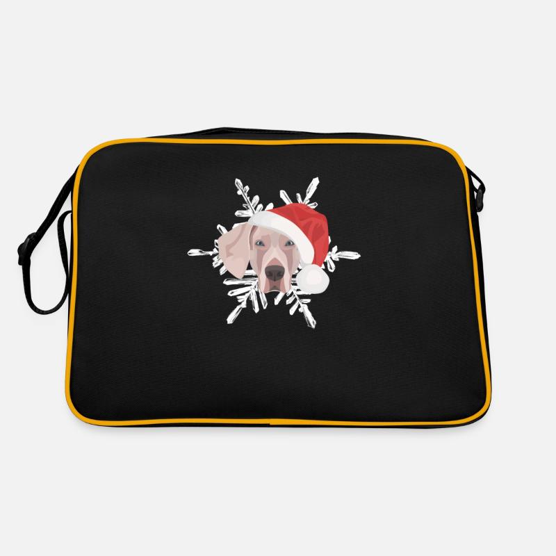 Joyeux Noël Weimaraner - Sac Retro - noir/or