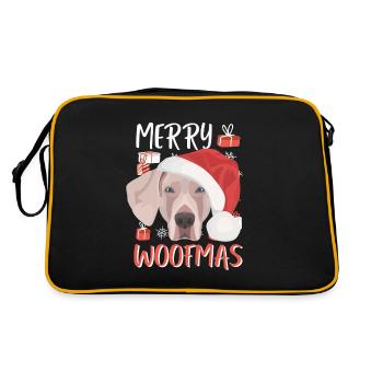 Merry Christmas Weimaraner - Retro Bag - black/gold - Back