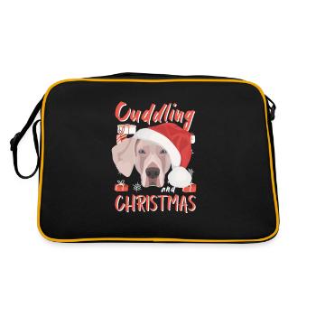 Merry Christmas Weimaraner - Retro Bag - black/gold - Back