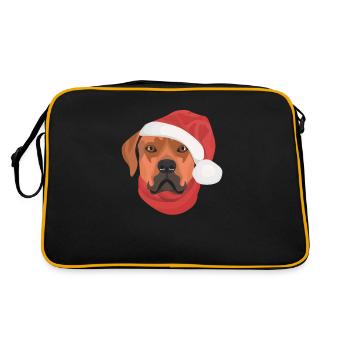 Rhodesian Ridgeback Merry Christmas - Retro Bag - black/gold - Back