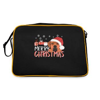 Rhodesian Ridgeback Merry Christmas - Retro Bag - black/gold - Back