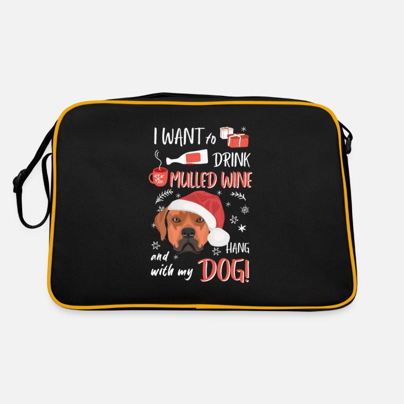 Rhodesian Ridgeback Vin chaud Noël Sac Retro