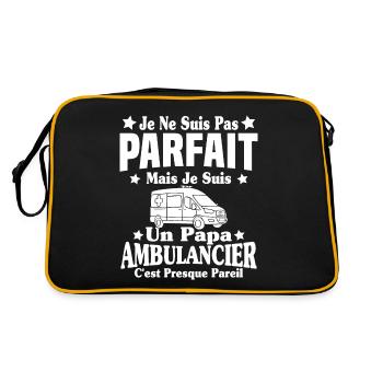Pas parfait mais je suis un Papa Ambulancier - Sac Retro - noir/or - Dos
