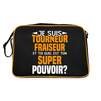 Tourneur fraiseur Cadeau drôles - Sac Retro - noir/or - Dos