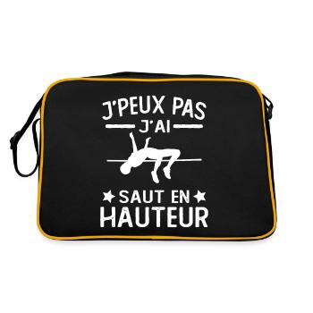 Je Peux Pas J'ai saut en hauteur athlète humour - Sac Retro - noir/or - Dos