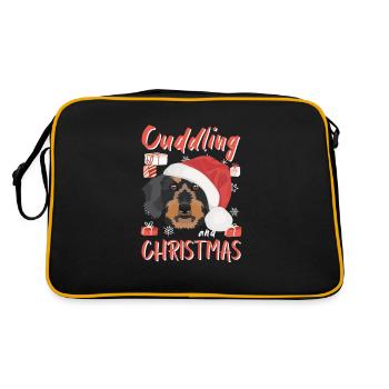 Teckel à poil dur Joyeux Noël - Sac Retro - noir/or - Dos