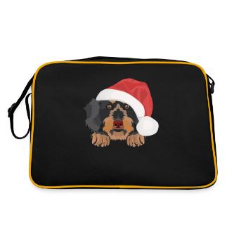 Teckel à poil dur Joyeux Noël - Sac Retro - noir/or - Dos