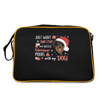 Hovawart Joyeux Noël - Sac Retro - noir/or - Dos