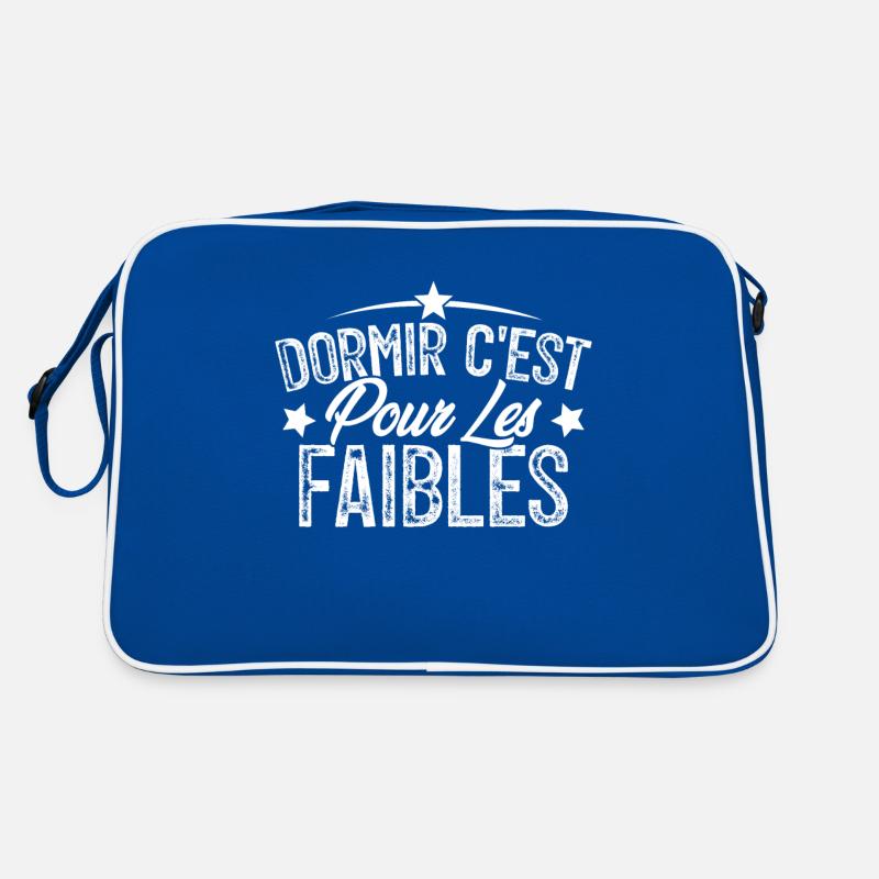 Dormir C'est Pour Les Faibles Humour Cadeau Sac Retro