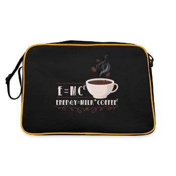 Scientifique du café Humour Drôle de physicien - Sac Retro - noir/or - Dos