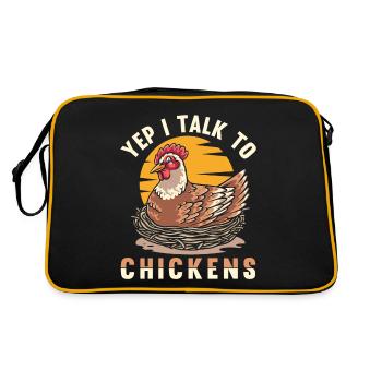 Drôle d’éleveur de poulet Humour Poulet Whisperer - Sac Retro - noir/or - Dos