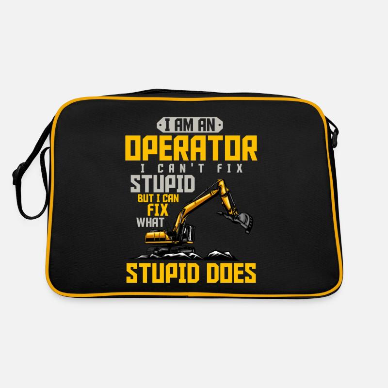 Baggerfahrer Angestellter Geburtstag Retro Tasche