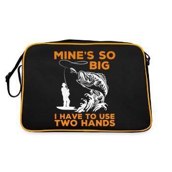 Pêche Adultes Humour Père Mari Blague - Sac Retro - noir/or - Dos