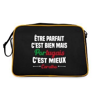 Cadeau être Parfait mais Portugais c'est mieux - Sac Retro - noir/or - Dos