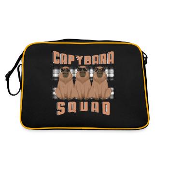 Escouade animale de rongeurs de Capybara - Sac Retro - noir/or - Dos