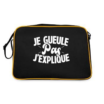 Je gueule pas j'explique - Sac Retro - noir/or - Dos
