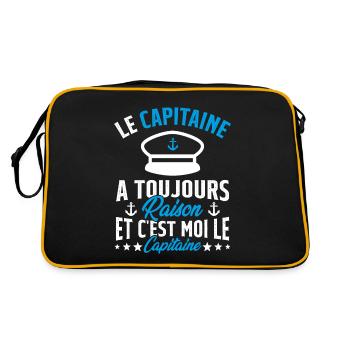 Le Capitaine A Toujours Raison C'est Moi Capitaine - Sac Retro - noir/or - Dos