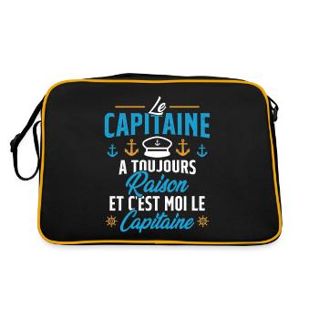 Le Capitaine A Toujours Raison C'est Moi Capitaine - Sac Retro - noir/or - Dos