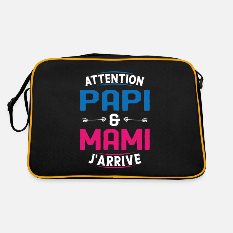 Papi et Mamie j'arrive Sac Retro