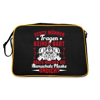 Pompiers protection respiratoire vrais hommes - Sac Retro - noir/or - Dos