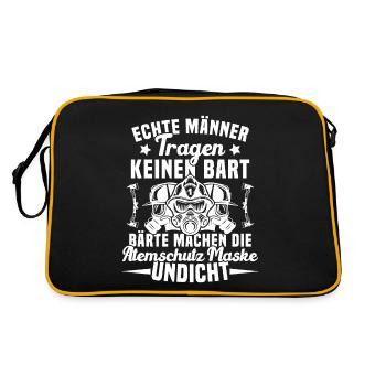 Pompiers protection respiratoire vrais hommes - Sac Retro - noir/or - Dos