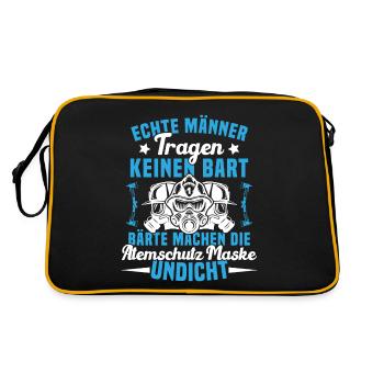 Pompiers protection respiratoire vrais hommes - Sac Retro - noir/or - Dos