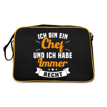 LE CHEF A TOUJOURS RAISON - Sac Retro - noir/or - Dos
