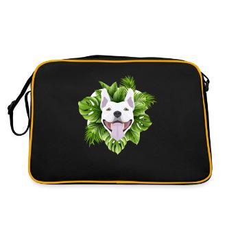 Tropical Bull Terrier - Retro Bag - black/gold - Back