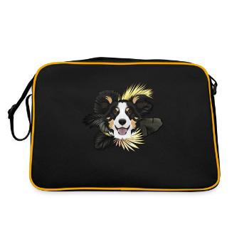 Golden Dog Border Collie - Sac Retro - noir/or - Dos