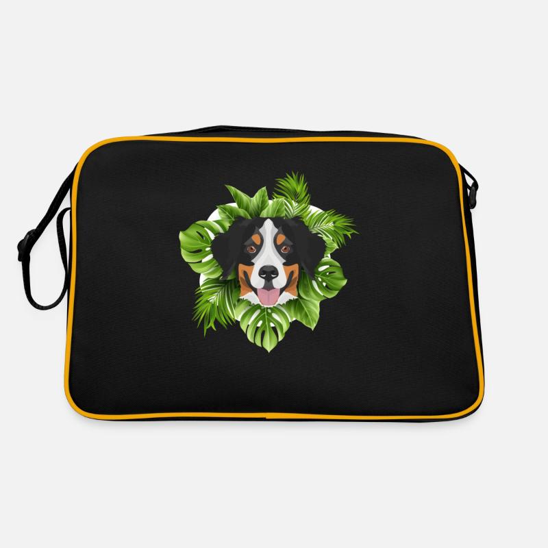 Bouvier bernois tropical - Sac Retro - noir/or
