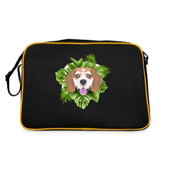 Tropical Beagle - Retro Bag - black/gold - Back