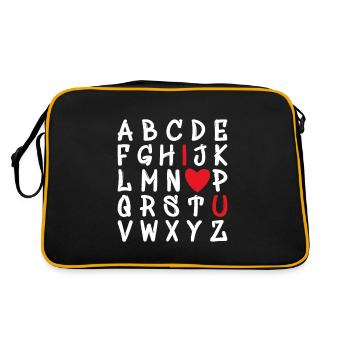 lettres de l alphabet I Love You - Sac Retro - noir/or - Dos