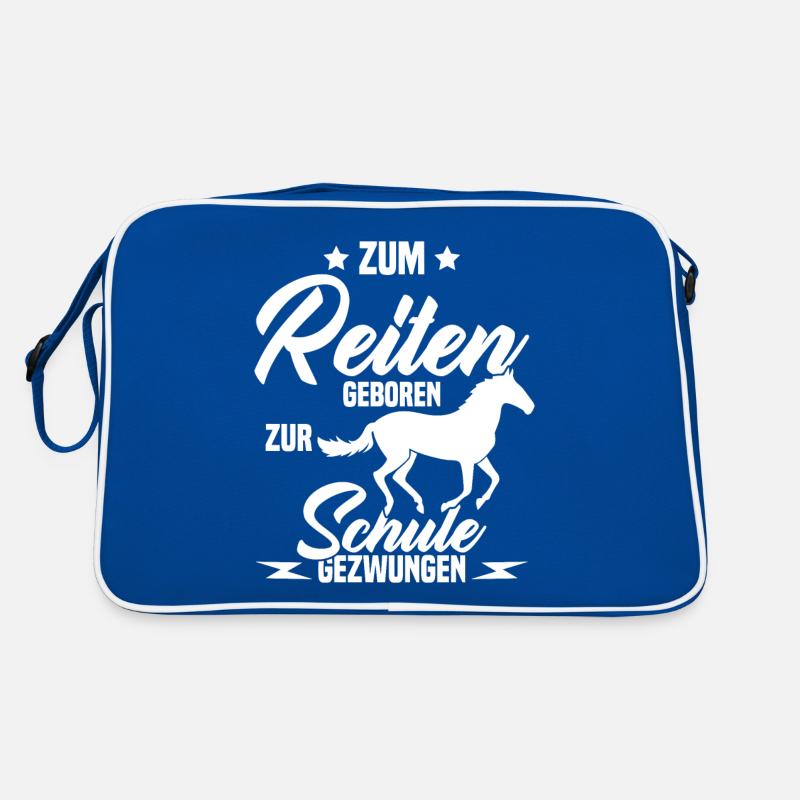 Né pour monter à cheval forcé à aller a l'école Sac Retro