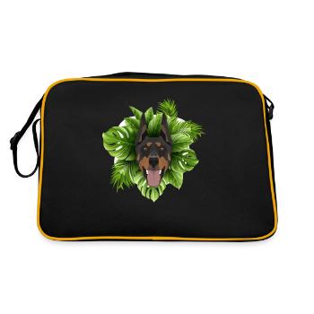 Tropical Doberman - Retro Bag - black/gold - Back