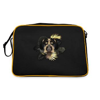 Golden Dog allemand Wirehair - Sac Retro - noir/or - Dos
