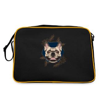 Chien d’or Français bouledogue - Sac Retro - noir/or - Dos