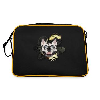 Chien d’or Français bouledogue - Sac Retro - noir/or - Dos