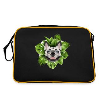 Tropical French Bulldog - Retro Bag - black/gold - Back