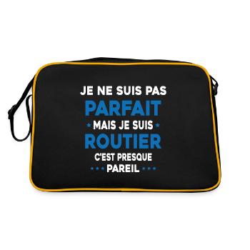 Pas parfait mais je suis Routier Cadeau Camionneur - Sac Retro - noir/or - Dos