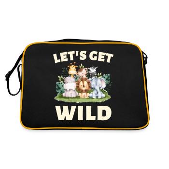 Kids Birthday Zoo Animal Fan - Retro Bag - black/gold - Back