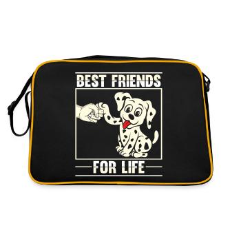 Amis Dalmatian Dog Lovers Puppy - Sac Retro - noir/or - Dos