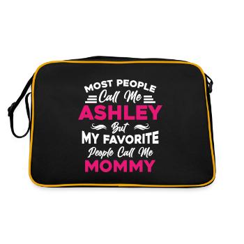 Ashley nom Maman m'appellent Ashley - Sac Retro - noir/or - Dos