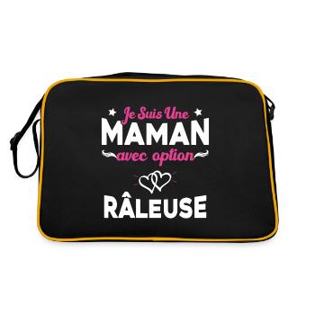 Je suis une maman avec option râleuse - Sac Retro - noir/or - Dos