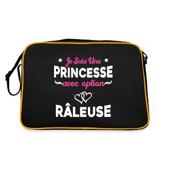 je suis une princesse avec option râleuse femme - Sac Retro - noir/or - Dos