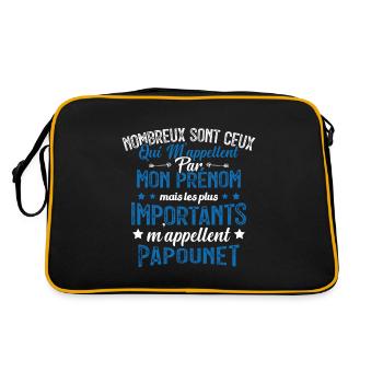 Les Plus Importants M'appellent Papounet Cadeau - Sac Retro - noir/or - Dos