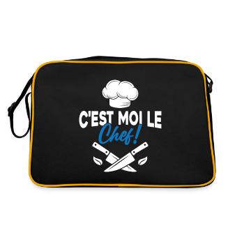 C'est moi le chef Toque de cuisinier - Sac Retro - noir/or - Dos
