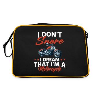 Je Ne Ronfle Pas Je Rêve Que Je Suis Une Moto - Sac Retro - noir/or - Dos