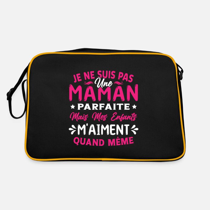 Pas une Maman Parfaite, Citation Maman Humour Sac Retro