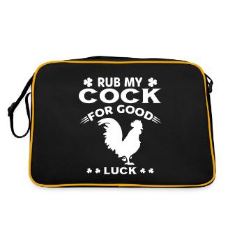 Frottez ma queue pour avoir de la chance - Sac Retro - noir/or - Dos